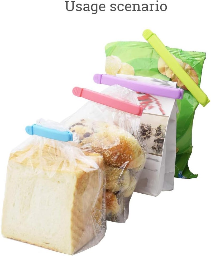 QUOBY 16-PCS Food Bag Clips - Plastic Clips for Snacks,Cereal,Bread Bags (2.6" Small, 3.5" Medium, 5.5" Large) | Airtight Seal Keeps Food Fresh | Pantry & Kitchen Organization Essentials (16Suit) - Image 4